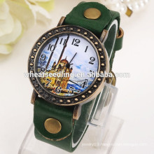 2015 men's popular Genuine leather quartz watch